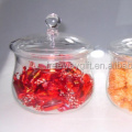 clear crystal candy glass jar with lid